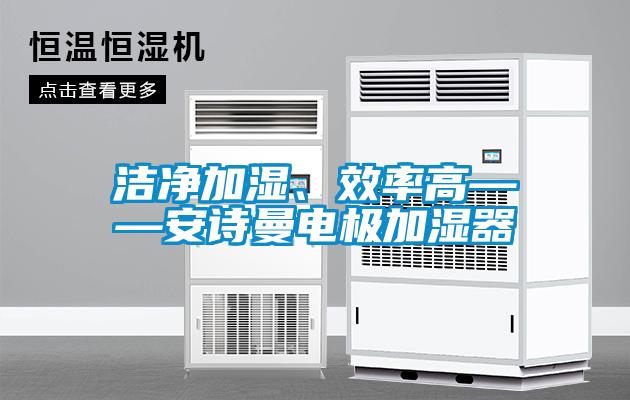 潔凈加濕、效率高——安詩曼電極加濕器