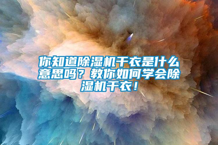 你知道除濕機干衣是什么意思嗎？教你如何學(xué)會除濕機干衣！