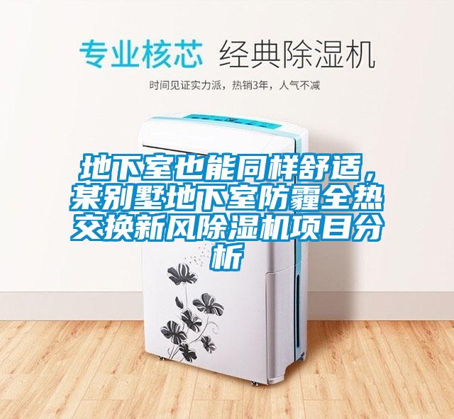 地下室也能同樣舒適，某別墅地下室防霾全熱交換新風(fēng)除濕機(jī)項(xiàng)目分析